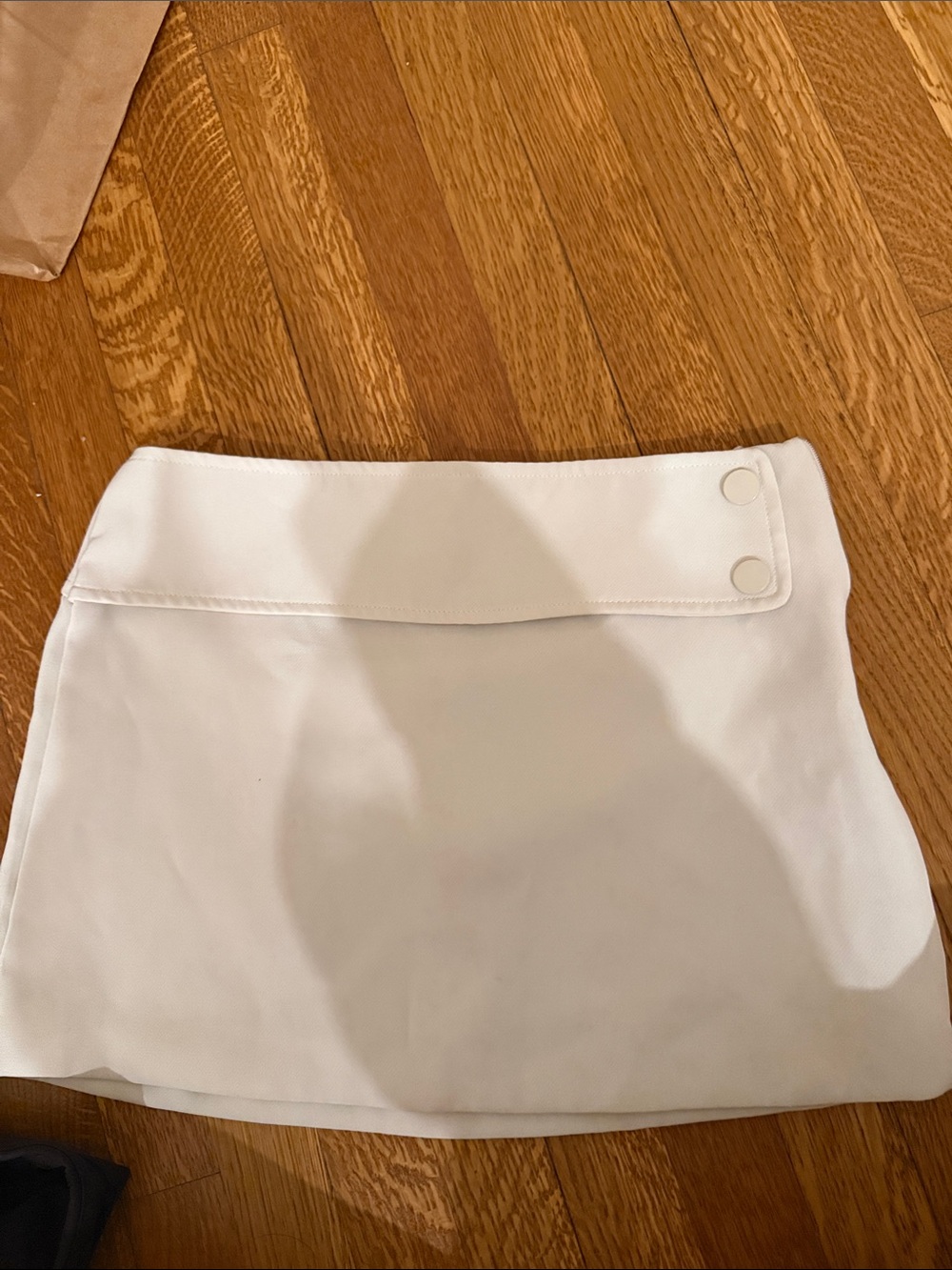 White Skirt with Button Closure
